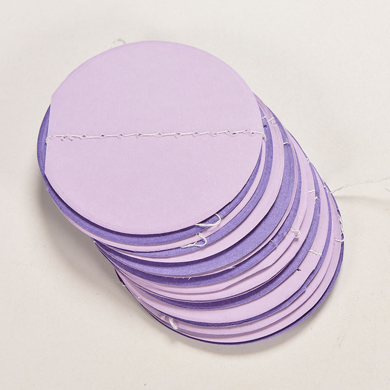 Slinger papier cirkels paars